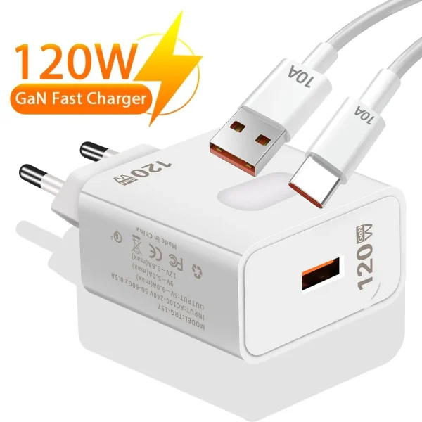 120W GaN USB Type C Charger, Fast Charging