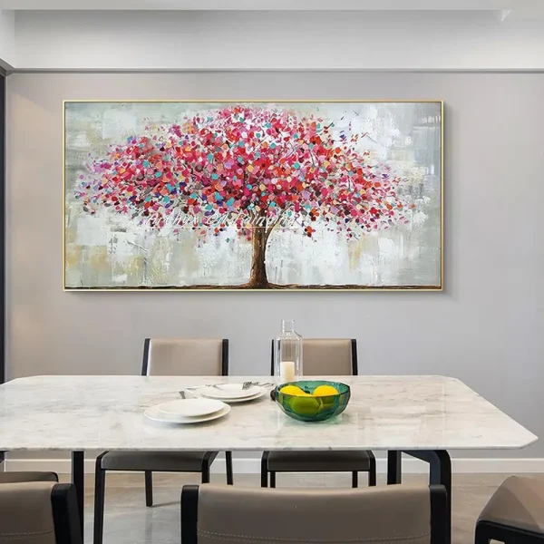 Arthyx Handpainted Tree Landscape Oil Paintings on Canvas
