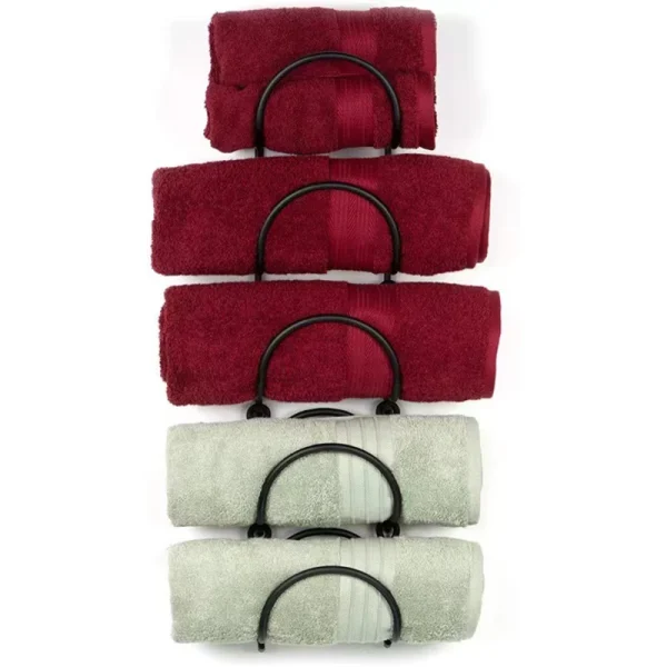 Iron Bathroom Towel Rack with Multifunctional Storage - Image 2