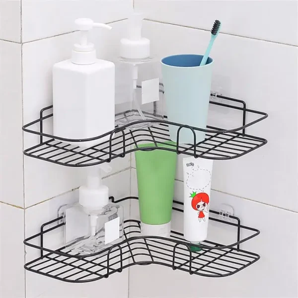 Iron Triangle Rack For Kitchen Bathroom Storage Rack - Image 2