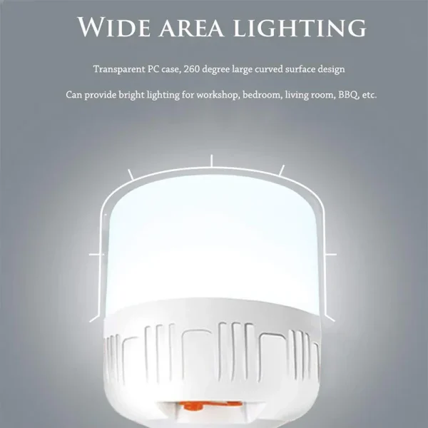 Waterproof And Rechargeable LED Night Light Bulb - Dimmable Emergency Outdoor Light - Image 2
